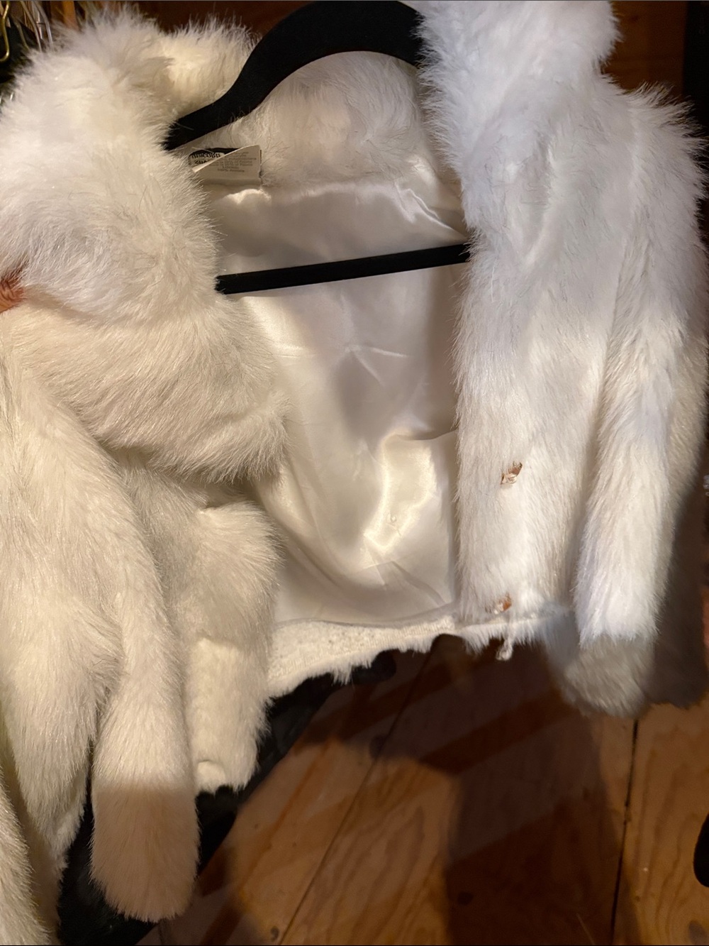 Cropped faux fur coat!